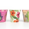 Maceta plástica decorada Nº10 Beruplast con diseños coloridos, ideal para cactus, suculentas y flores pequeñas