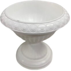 MACETA COPA GRANDE CON BASE BLANCO - BERUPLAST