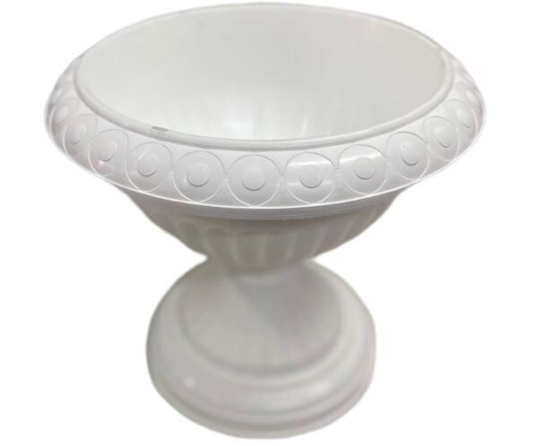 MACETA COPA GRANDE CON BASE BLANCO - BERUPLAST