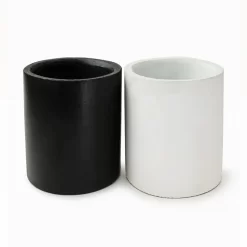 Maceta Cilindro 20x16 color El Fausto, maceta artesanal de fibrocemento para plantas medianas en interior o exterior