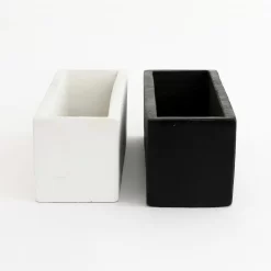 Maceta Jardinera 10x35 color El Fausto, maceta rectangular artesanal de fibrocemento para suculentas o flores