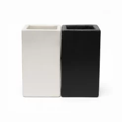 Maceta Prisma 10x20 color El Fausto, maceta rectangular artesanal de fibrocemento para suculentas y cactus