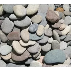 Piedra platillo grande x 25 kg, piedra natural lavada y decorativa ideal para jardines, canteros y macetas grandes.