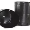 Maceta soplada 10 L N.º 24 plástica negra de 24 cm diámetro y 24 cm altura