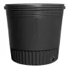 Maceta soplada americana 5 L plástica negra de 20 cm diámetro y 18 cm altura