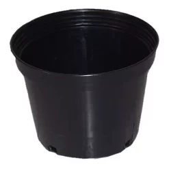 Maceta soplada termoformada N.º 9 negra plástica 9 cm diámetro y 8 cm altura