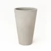 Maceta Cono 42x30x50 de fibrocemento Molinari, maceta cónica artesanal moderna para interior o exterior