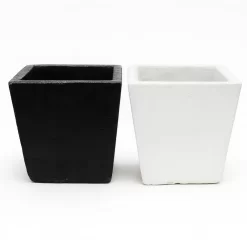 Maceta Piramidal 15x10 color, maceta artesanal de fibrocemento pequeña para suculentas y cactus