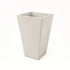 Maceta de fibrocemento piramidal 40x60 Molinari, diseño moderno y artesanal para plantas medianas o altas en interior o exterior