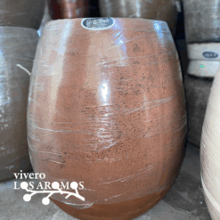 Maceta de fibrocemento Vaso San Juan Travertino / Travertino Terra El Fausto, diseño artesanal tipo piedra natural