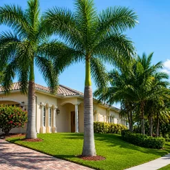 Palmera Imperial Roystonea Regia en maceta de 10 litros con hojas verdes tropicales para jardín