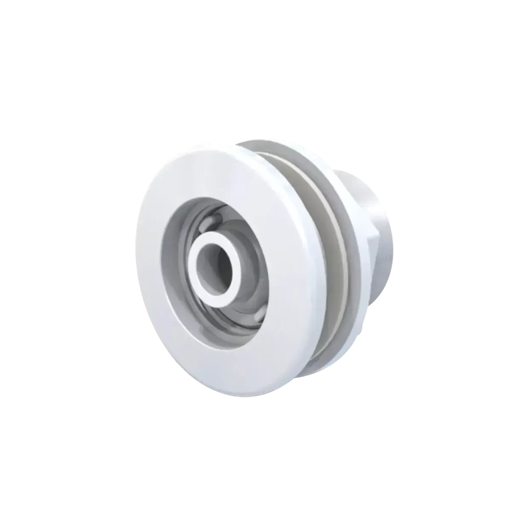 Retorno orientable VULCANO con aro desmontable blanco 1 1/2 pulgadas para piscina