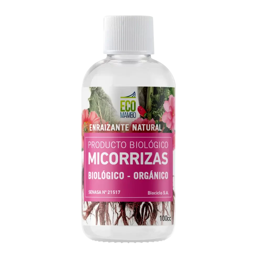 ECOmambo Micorrizas Enraizante 100 cc para fortalecer raíces y mejorar el crecimiento vegetal