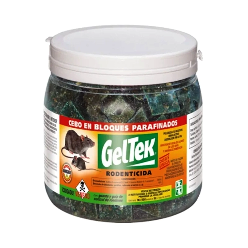 Raticida Geltek 1 kg para control de roedores