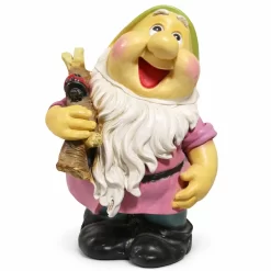 enano decorativo jardin con mariquita figura ornamental colorida exterior