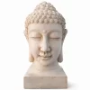busto buda decorativo cabeza estilo zen color piedra
