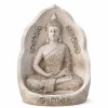 figura buda decorativo en nicho tipo altar color piedra
