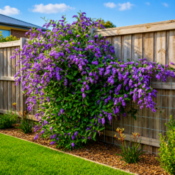 Hardenbergia Violacea en maceta de 4 litros con flores violetas y follaje verde trepador ornamental